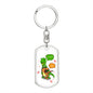 T Rex "Pull My Hair" | Dog Tag Keychain (V3)