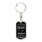 Cute Enough | Dog Tag Keychain Black & White