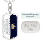 Straighten Your Crown Grandson | Dog Tag Keychain
