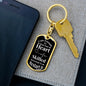Cute Enough | Dog Tag Keychain Black & White