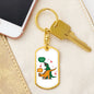 T Rex "I'm F@&%IN" Trying | Dog Tag Keychain