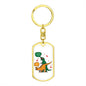 T Rex "I'm F@&%IN" Trying | Dog Tag Keychain