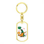 T Rex "I'm Trying" | Dog Tag Keychain