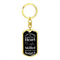 Cute Enough | Dog Tag Keychain Black & White