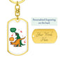 T Rex "I'm F@&%IN" Trying | Dog Tag Keychain