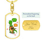 T Rex "Pull My Hair" | Dog Tag Keychain (V2)