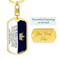Straighten Your Crown Grandson | Dog Tag Keychain