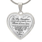 To My Daughter Love Mom | Keepsake Heart Necklace