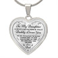 To My Daughter Love Dad | Keepsake Heart Necklace
