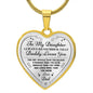 To My Daughter Love Dad | Keepsake Heart Necklace