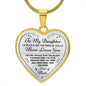 To My Daughter Love Mom | Keepsake Heart Necklace