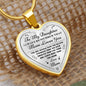 To My Daughter Love Mom | Keepsake Heart Necklace