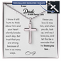 Father Remembrance Personalized Cross Necklace Ball Chain