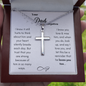 Father Remembrance Personalized Cross Necklace Ball Chain