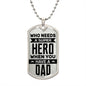 Superhero Dad | Dog Tag Necklace