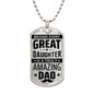 Amazing Dad | Dog Tag Necklace