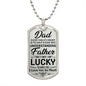 Dad I Am Lucky to Have You | Dog Tag Necklace