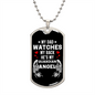 My Dad Watches My Back | Dog Tag