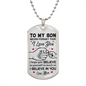 Never Forget | Love Mom Dog Tag (White Background)