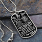 Remember Whose Son You Are | Dog Tag (Black & White Design)
