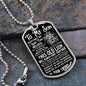 To My Son | I Believe in You Dog Tag Black and White