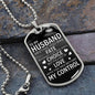 To My Husband | Fate Choice Love Dog Tag (Black & White)