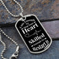 Cute Enough | Dog Tag Necklace Black & White