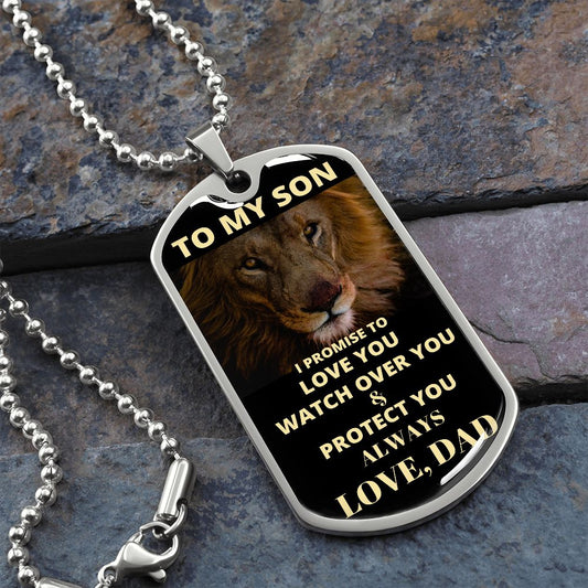 I Promise | To My Son Dog Tag