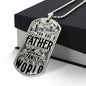 Father You Are the World | Dog Tag Necklace