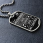 To My Husband | Fate Choice Love Dog Tag (Black & White)