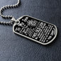 Remember Whose Son You Are | Dog Tag (Black & White Design)
