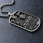 To My Son | I Believe in You Dog Tag Black and White
