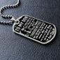 To My Son | If I Could Give You One Thing Dog Tag Black and White