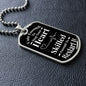 Cute Enough | Dog Tag Necklace Black & White