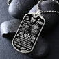 Remember Whose Son You Are | Dog Tag (Black & White Design)