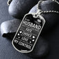 To My Husband | Fate Choice Love Dog Tag (Black & White)