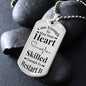 Cute Enough | Dog Tag Necklace Gray & Black