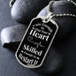 Cute Enough | Dog Tag Necklace Black & White