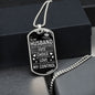 To My Husband | Fate Choice Love Dog Tag (Black & White)