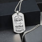 Cute Enough | Dog Tag Necklace Gray & Black