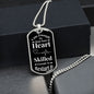Cute Enough | Dog Tag Necklace Black & White