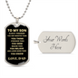 To My Son Always Remember Love Dad | Dog Tag