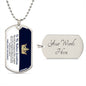 Straighten Your Crown Grandson | Dog Tag Necklace
