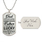 Dad I Am Lucky to Have You | Dog Tag Necklace