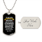 To My Strong, Brave Son | Dog Tag Love Mom