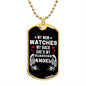 My Mom Watches My Back | Dog Tag Necklace