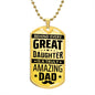 Amazing Dad | Dog Tag Necklace