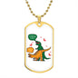T Rex "I'm F@&%IN" Trying | Dog Tag Necklace