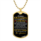 My Dear Grandson | Dog Tag Necklace