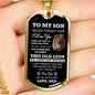 To My Son I Promise | Dog Tag Necklace